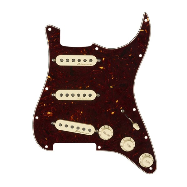 Fender Strat SSS V Noiseless Pre-Wired Pickguard, Tortoise Shell