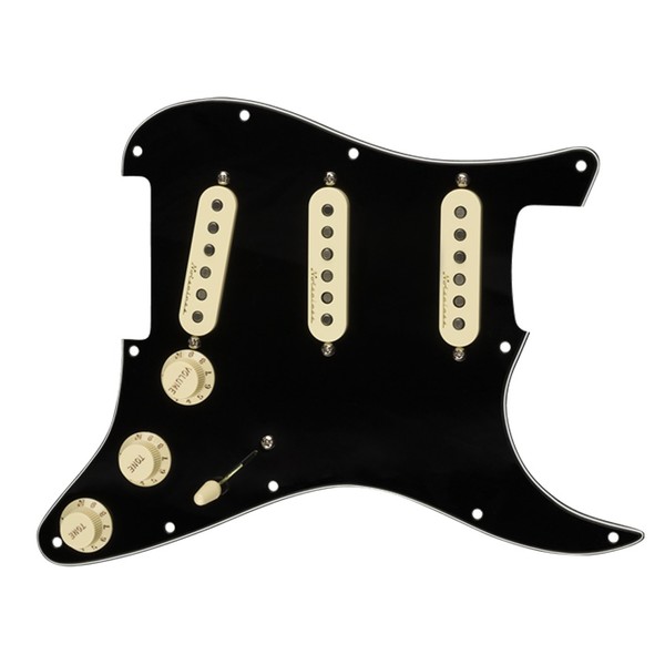 Fender Strat SSS V Noiseless Pre-Wired Pickguard, BWB Flat