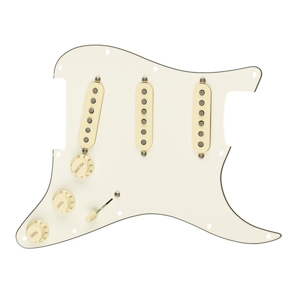 Fender Strat SSS Tex Mex Pre-Wired Pickguard, WBW Flat