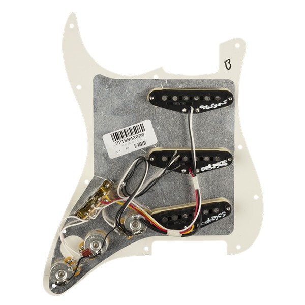 Fender Strat SSS Tex Mex Pre-Wired Pickguard, WBW Back