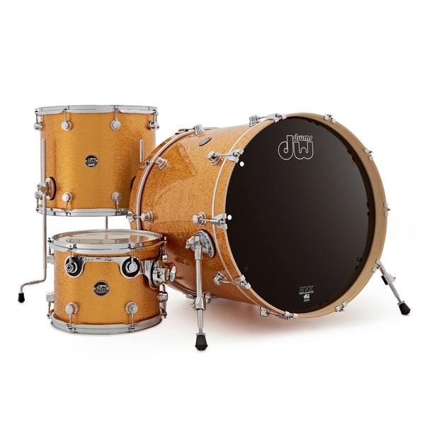 DW Drums Performance 22'' 3pc Shell Pack, Gold Sparkle