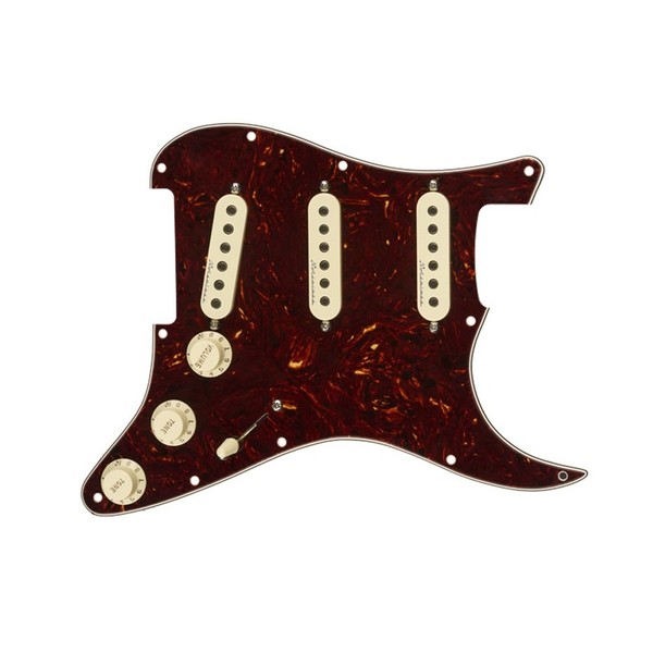 Fender Strat SSS 57/62 Pre-Wired Pickguard, Tortoise Shell - Front