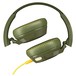 Skullcandy Riff On-Ear Headphones, Moss, Yellow - Folded