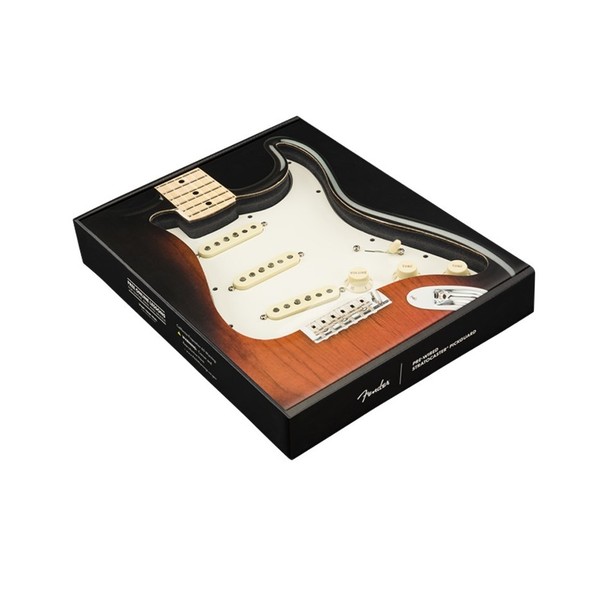 Fender Strat SSS Fat 50's Pre-Wired Pickguard, WBW - Boxed View