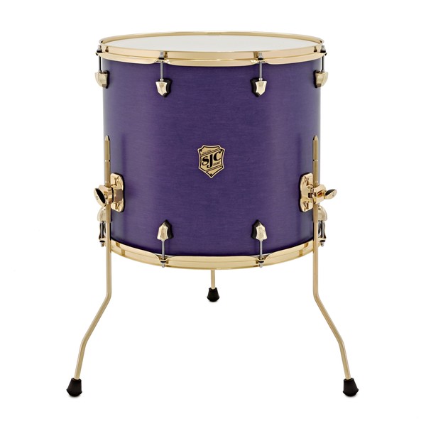 SJC Drums Navigator Floor Tom 18x16'' Royal Purple Stain, Brass HW