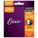 Elixir Phosphor Nanoweb Acoustic Strings 3 Pack, 11-52