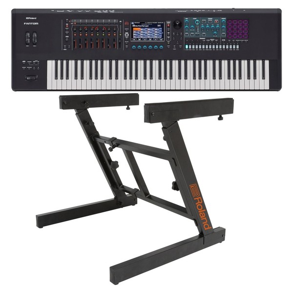 Roland Fantom 7 76 Key Synthesizer Workstation with Z-Frame Stand - Bundle