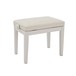 Deluxe Piano Stool by Gear4music, White
