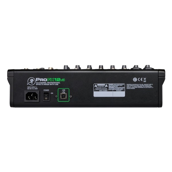 Mackie ProFX12v3 12-Channel Analog Mixer with USB, Rear