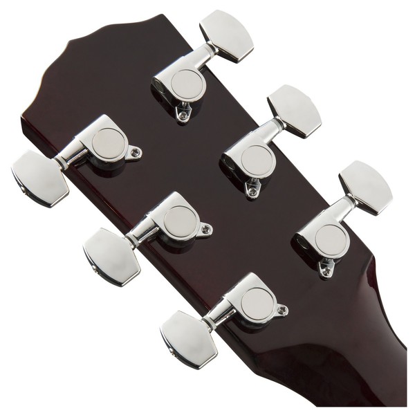 Fender FA-115 Dreadnought Pack, Natural, Walnut Fingerboard - Rear of Headstock