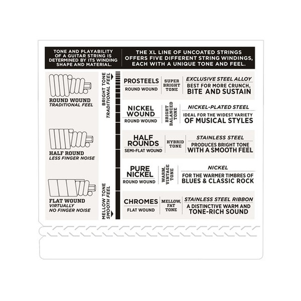 D'Addario EPS165 ProSteels Bass Guitar Strings, Custom Light, 45-105 Diagram