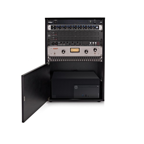 Studio Rack Cabinet by Gear4music, Black at Gear4music