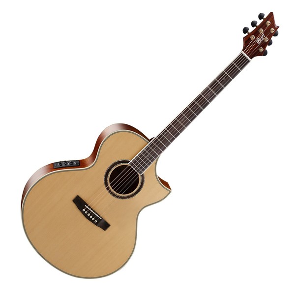Cort NDX Baritone Electro Acoustic, Natural Satin - Front View
