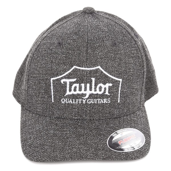 Taylor Flex Fit Cap, Crown Logo Melange Heather Small/Medium - Angled/Top View