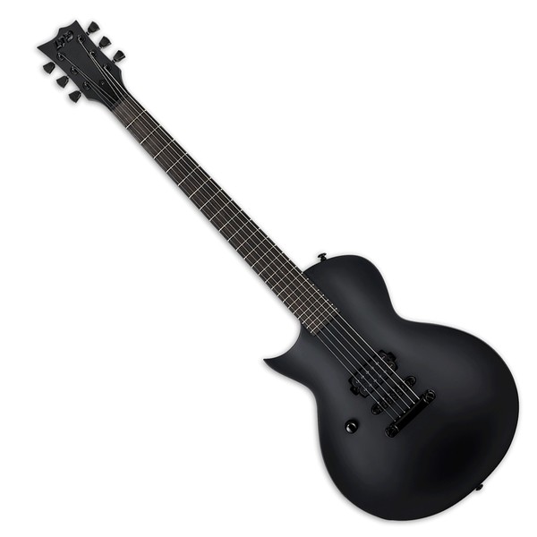 ESP LTD EC-BKM Black Metal Left Handed, Black Satin - Main