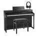 Roland HP702 Pacchetto con Pianoforte Digitale, Charcoal Black 