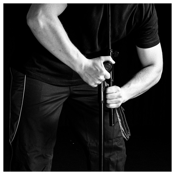 Gravity Touring Series Tripod Boom Mic Stand, Standard Boom, Application Shot 5