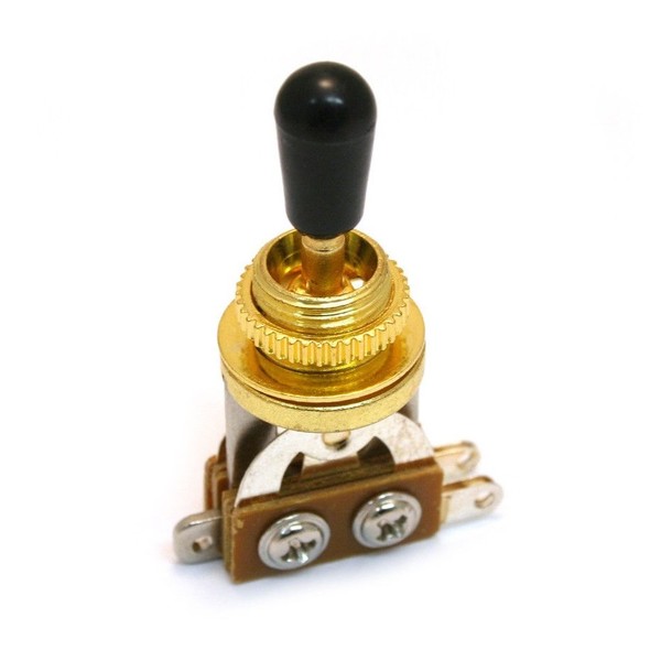 Allparts 3 Way Toggle Switch Gold - Front View