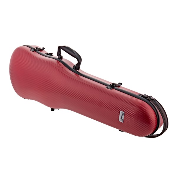 Gewa Pure Polycarbonate Shaped Violin Case, Red angle