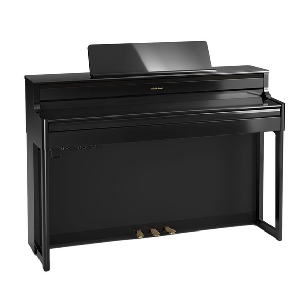 Roland HP704 Digital Piano, Polished Ebony, Lid