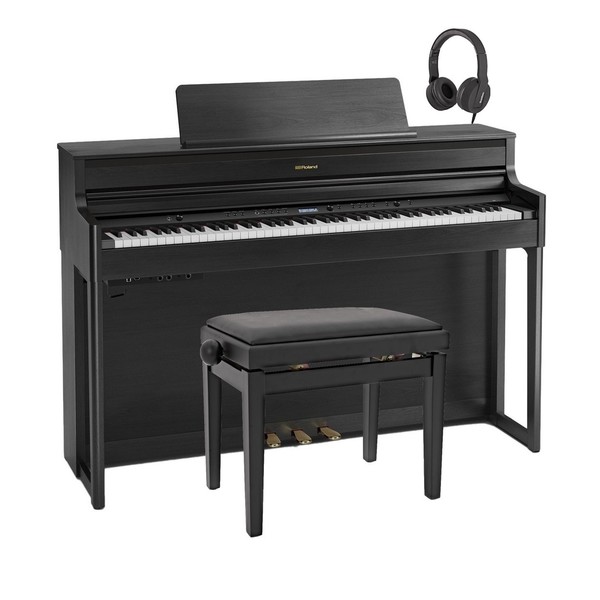 Roland HP704 Digital Piano Package, Charcoal Black