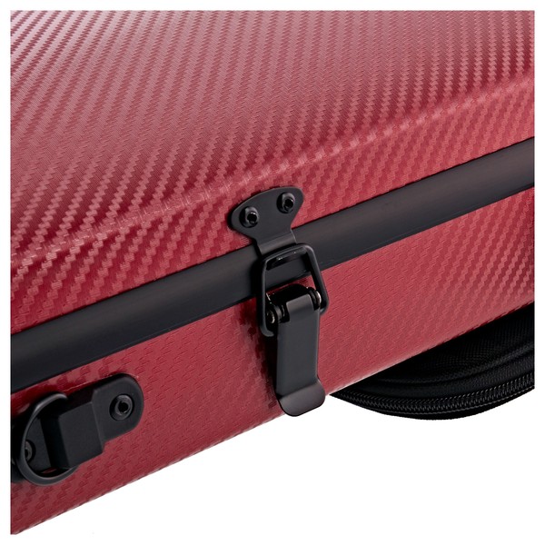 Gewa Pure Polycarbonate Oblong Violin Case, Red clasp