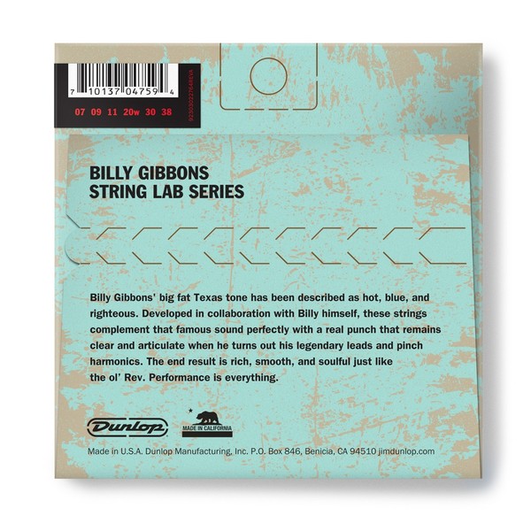 Dunlop R.Willy Electric Guitar Strings 07-38 Extra Light - Back