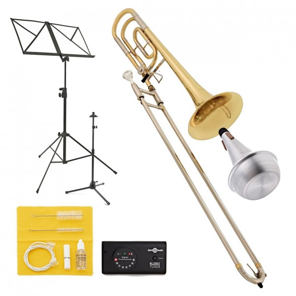 Conn Selmer 525TB Bb/F Tenor Trombone Package, Clear Lacquer