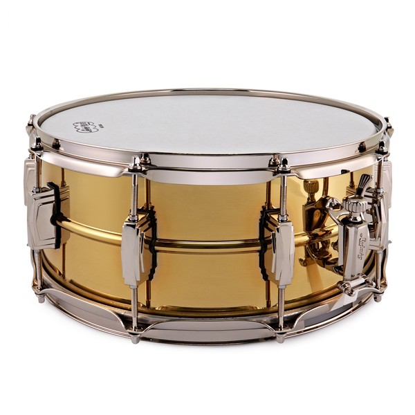 Ludwig 14 x 6.5" Super Series Brass w/Nickel HW Snare Drum back