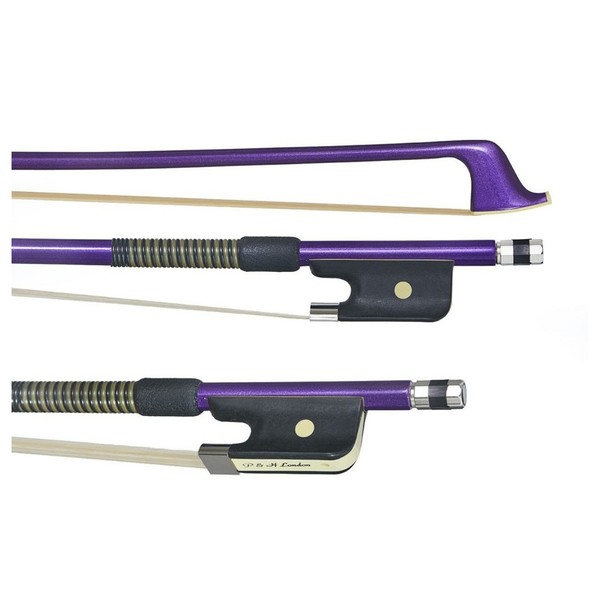P&H Double Bass Bow Purple Fibreglass, 4/4-3/4