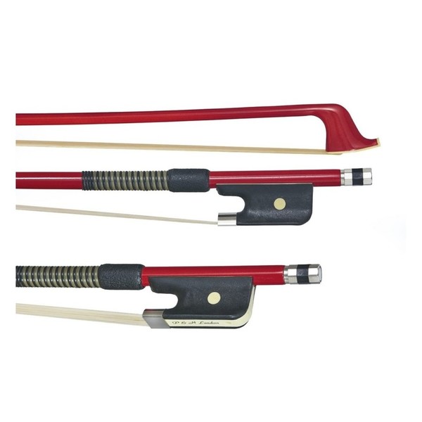 P&H Double Bass Bow Red Fibreglass, 4/4-3/4