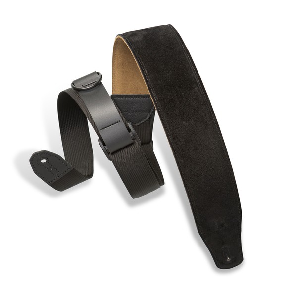 Levy's Right Height 2 1/2" Suede Leather Padded, Black