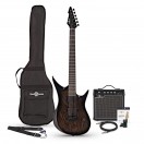 Harlem 6 guitarra el&eacute;trica + 15W Amplificador Pack, Trans Preto