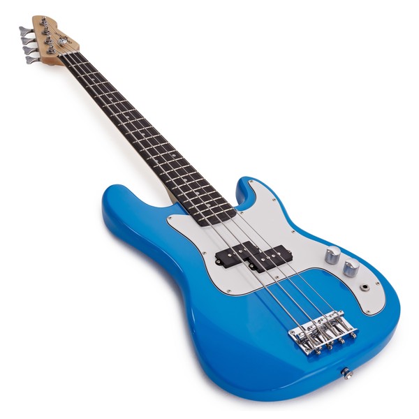 3/4 LA Bass Guitar Blue, 15W Bass Amp Pack