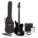 Seattle Short Scale Bass Guitar + 15W Amp Pack, Black