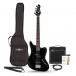 Seattle Short Scale Bass Guitar + 15W Amp Pack, Black, main