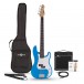 LA Bassgitarre, Blau mit 15W-Verstärker und Zubehör