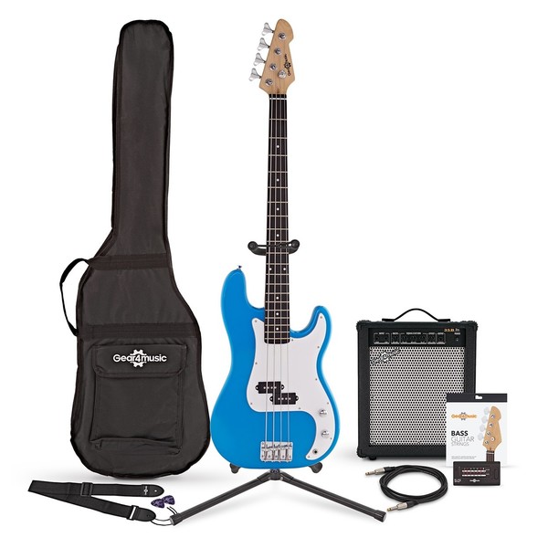 LA Bass Guitar + 35W Amp Pack, Blue