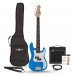 3/4 LA Bass Guitar + 15W Amp Pack, Blue - Main Image 