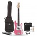 3/4 LA Bass Guitar + 15W Amp Pack, Pink