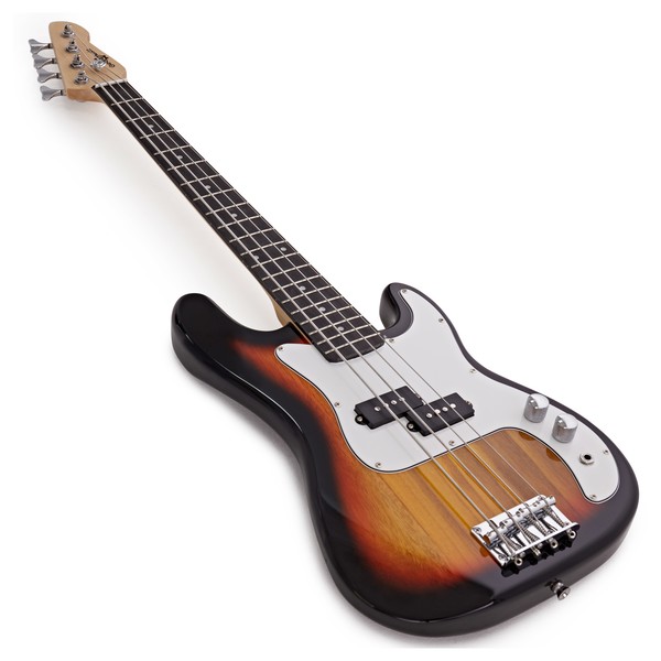 3/4 LA Bass Guitar Sunburst, 15W Bass Amp Pack