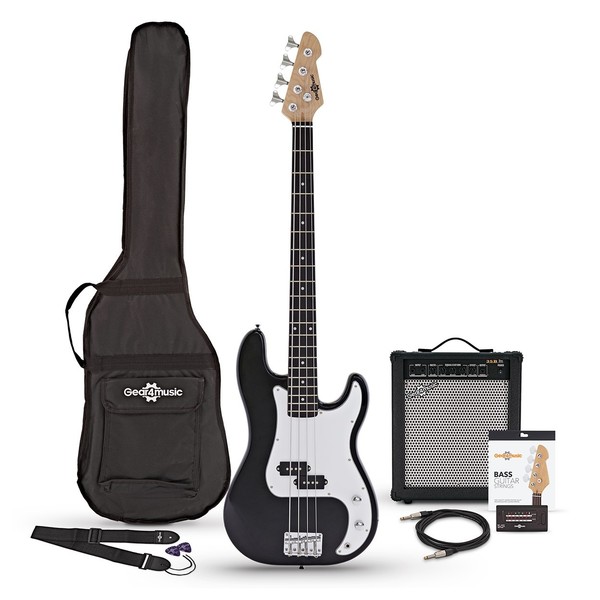 LA Bass Guitar + 35W Amp Pack, Black