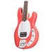 Sterling SUB Ray4 Bass JTB, Fiesta Red - Body Angle