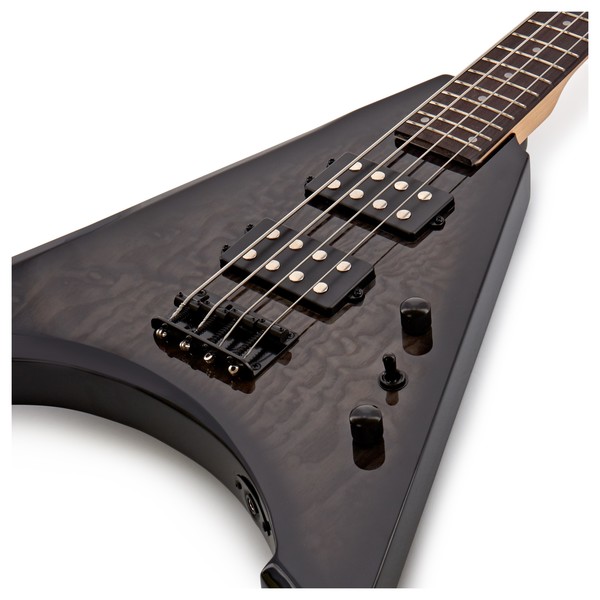 Harlem V Bass Guitar + 15W Amp Pack, Trans Black