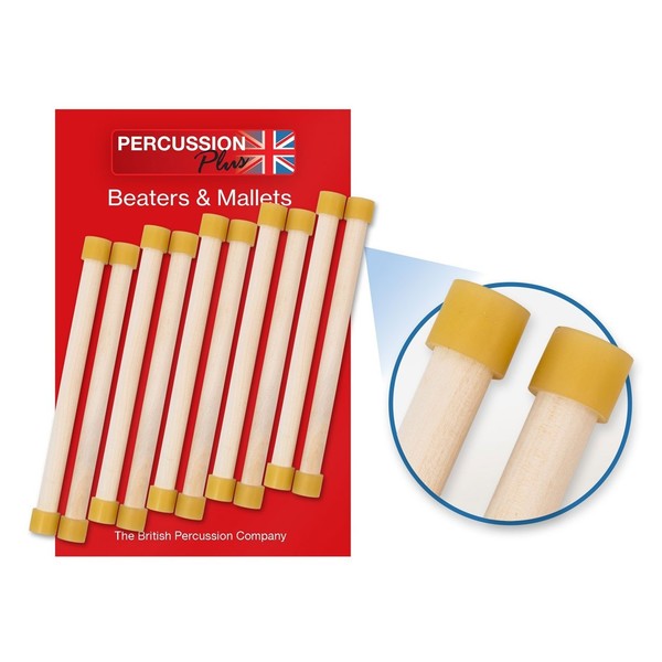 Percussion Plus Mini Steel Pan Sticks, 5 Pairs