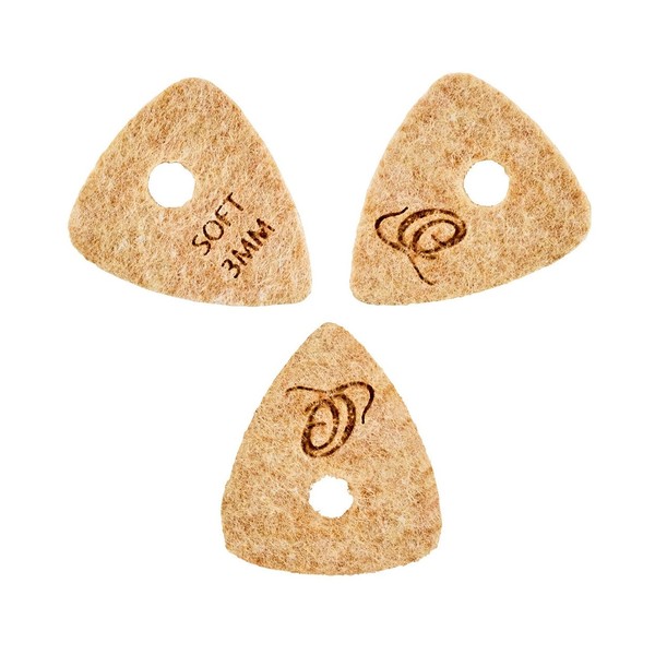 Ortega 3mm Soft Felt Picks, Pack of 3 