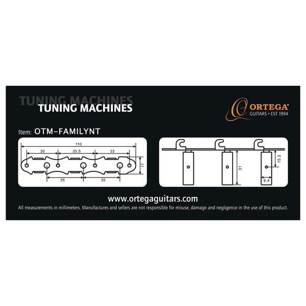 Ortega Family Series Classical Tuning Machines, Natural Diagram