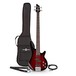 Chicago Bass Guitar by Gear4music, Trans Red Burst