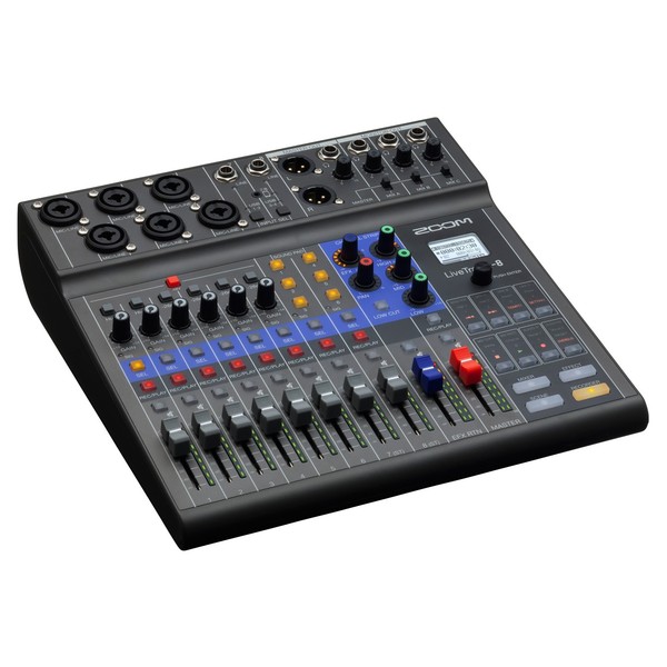 Zoom LiveTrak L-8 Mixer - Angled 2