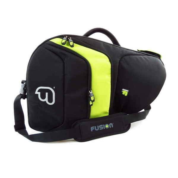 Fusion Premium Fixed French Horn Gig Bag, Black and Lime